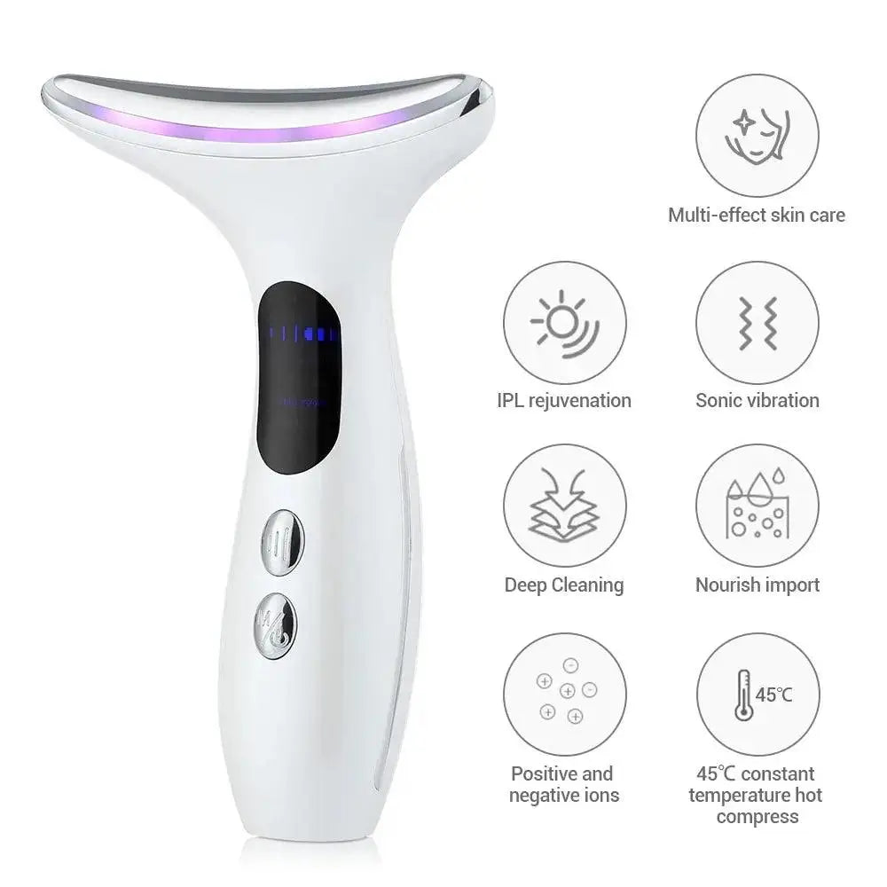 Facial Firming Device being applied, illustrating its effectiveness as a non-surgical face lift