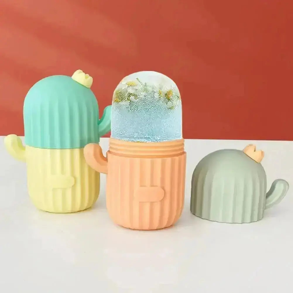 Silicone ice cube trays for beauty lifting facial treatments