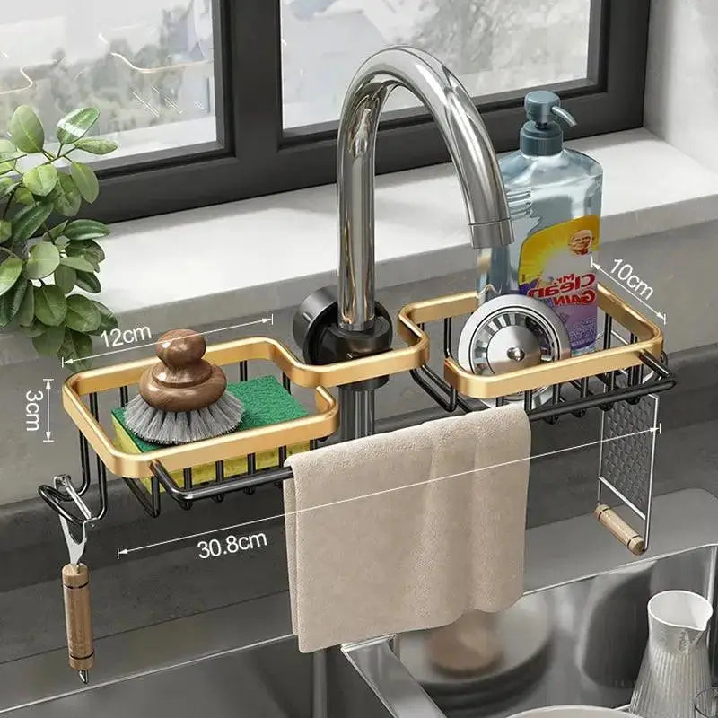 Kitchen Cleaning Organizer in use during dishwashing for convenience
