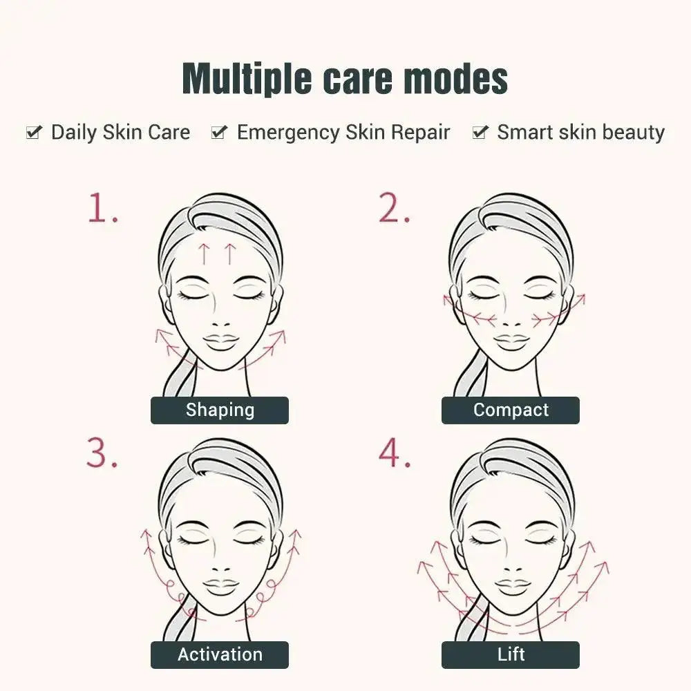 Portable facial massager with intelligent face thinning technology