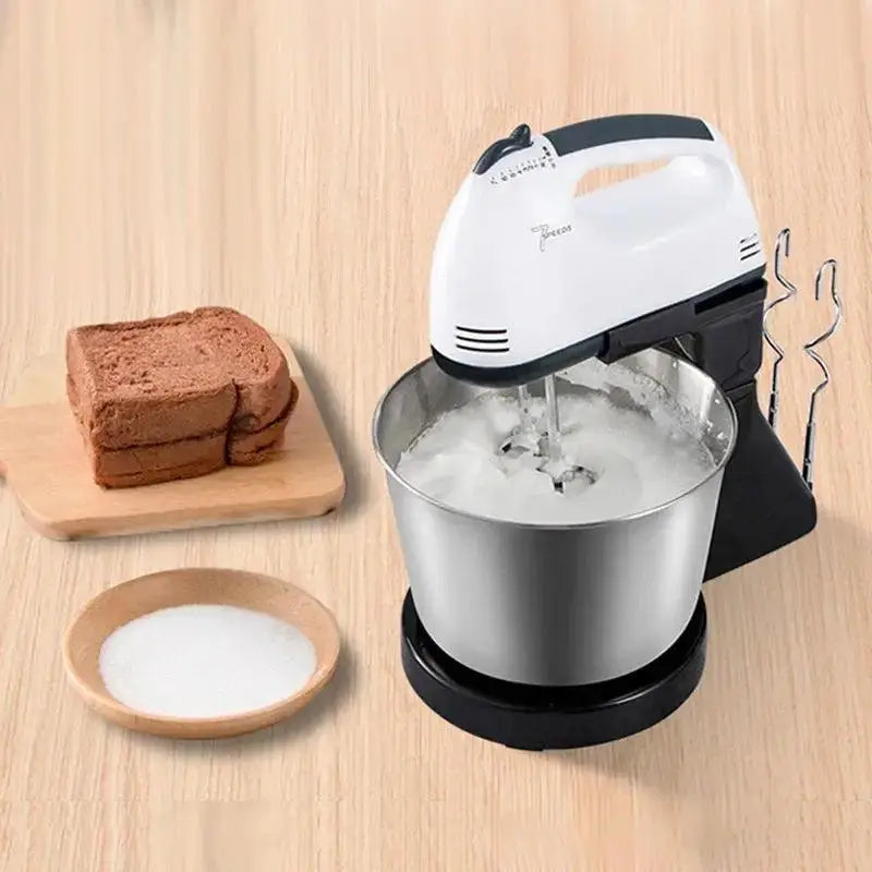 Stainless steel electric mixer suitable for a range of food processing tasks