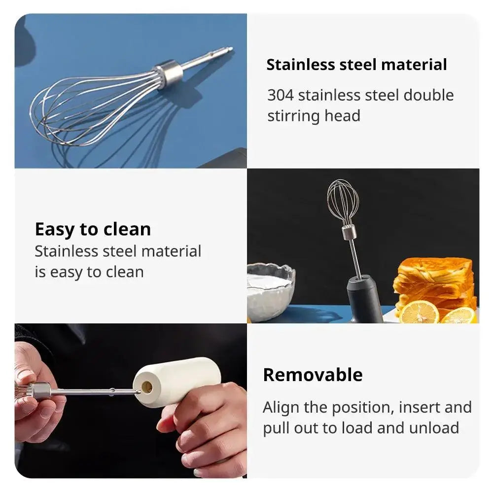 Battery-operated food beater perfect for quick baking tasks