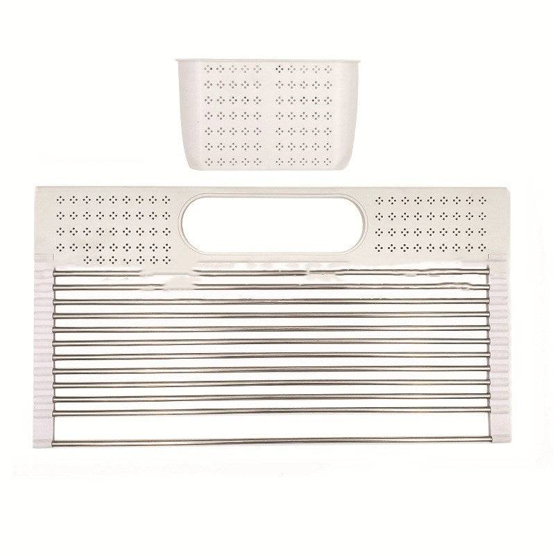 Versatile over sink dish rack for maximizing kitchen counter space