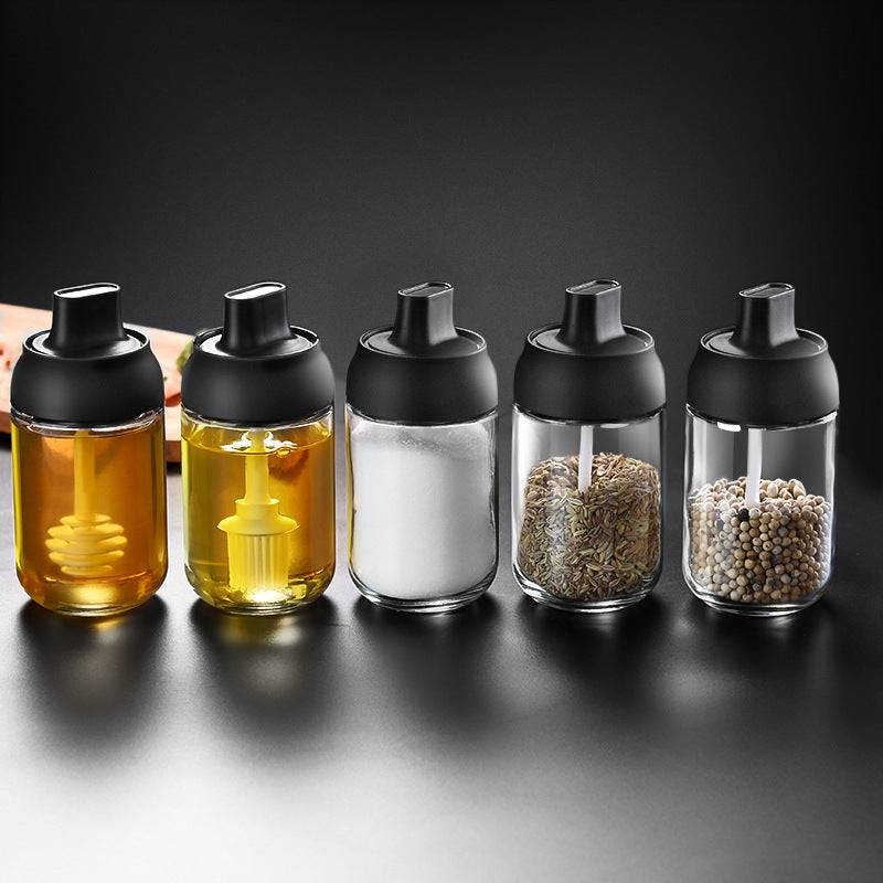 Kitchen spice jar for organized cooking and efficient storage  