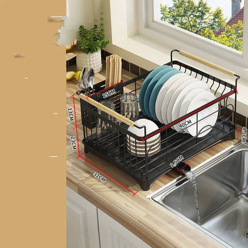 Space-saving dish drying solution ideal for small kitchens and efficient organization  