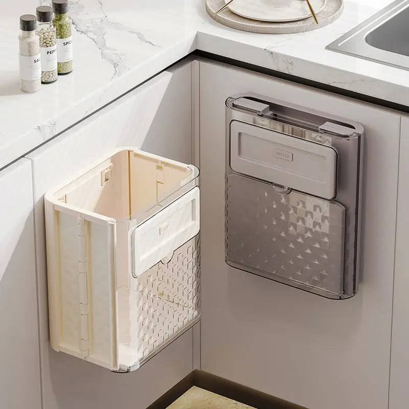 Folding Kitchen Trash Can for efficient waste disposal  