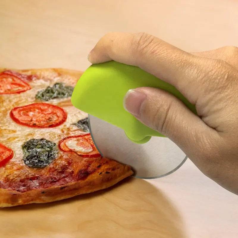 Ergonomic pizza cutter for effortless slicing of thin crust or deep dish pizza  