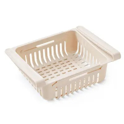 Stretchable basket for refrigerator compact storage