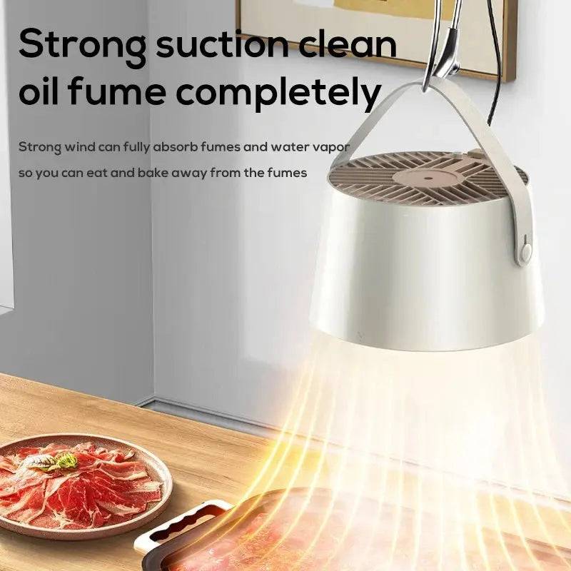 Compact kitchen fan with powerful airflow for smoke removal  