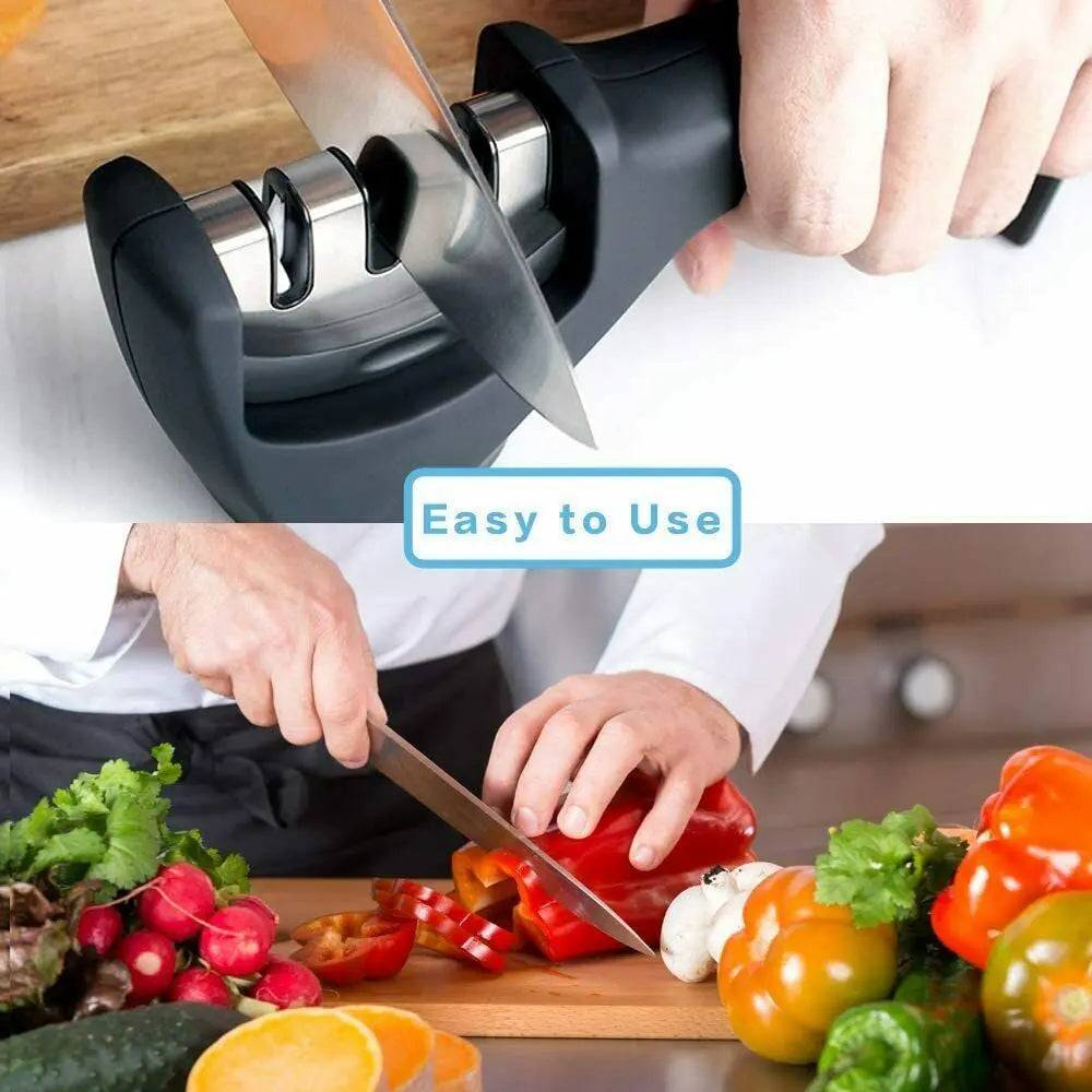 Ergonomic knife sharpener offering ease of use and comfort