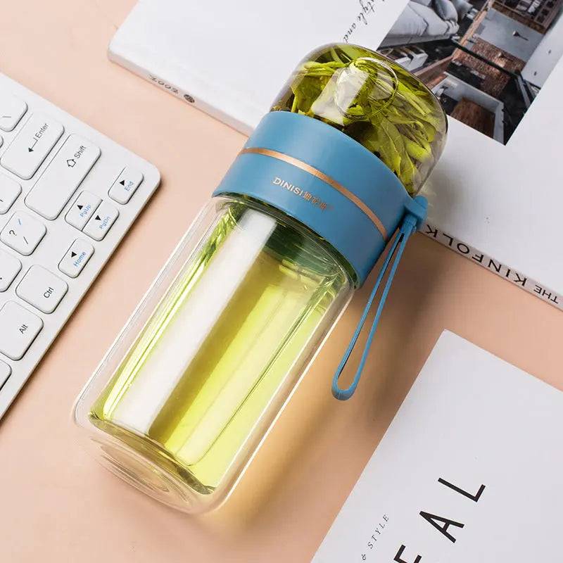 sealed design tea bottle to prevent spills and leaks  