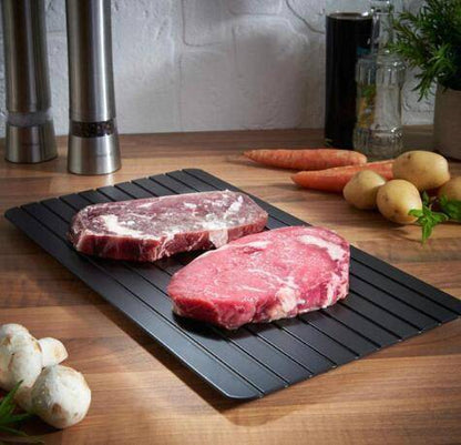 Fast defrosting tray for quick thawing of meats  