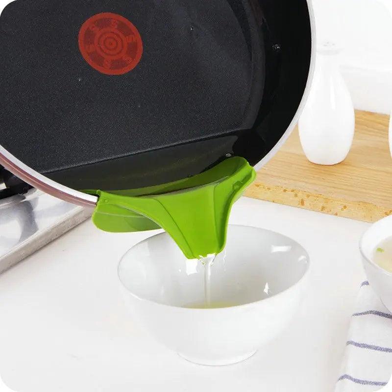 Durable food-grade silicone funnel suitable for various cooking needs  