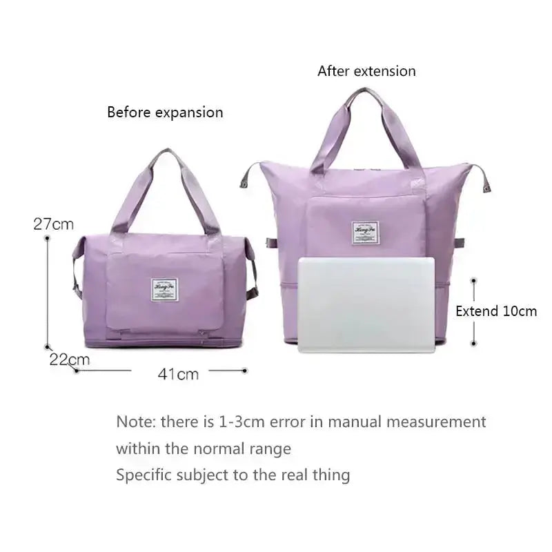 2023 Large Capacity Waterproof Luggage Bag for Universal Folding Travel Bag Dry Wet Separation Fitness Bag Handbag Travel Bag Iris Essentials