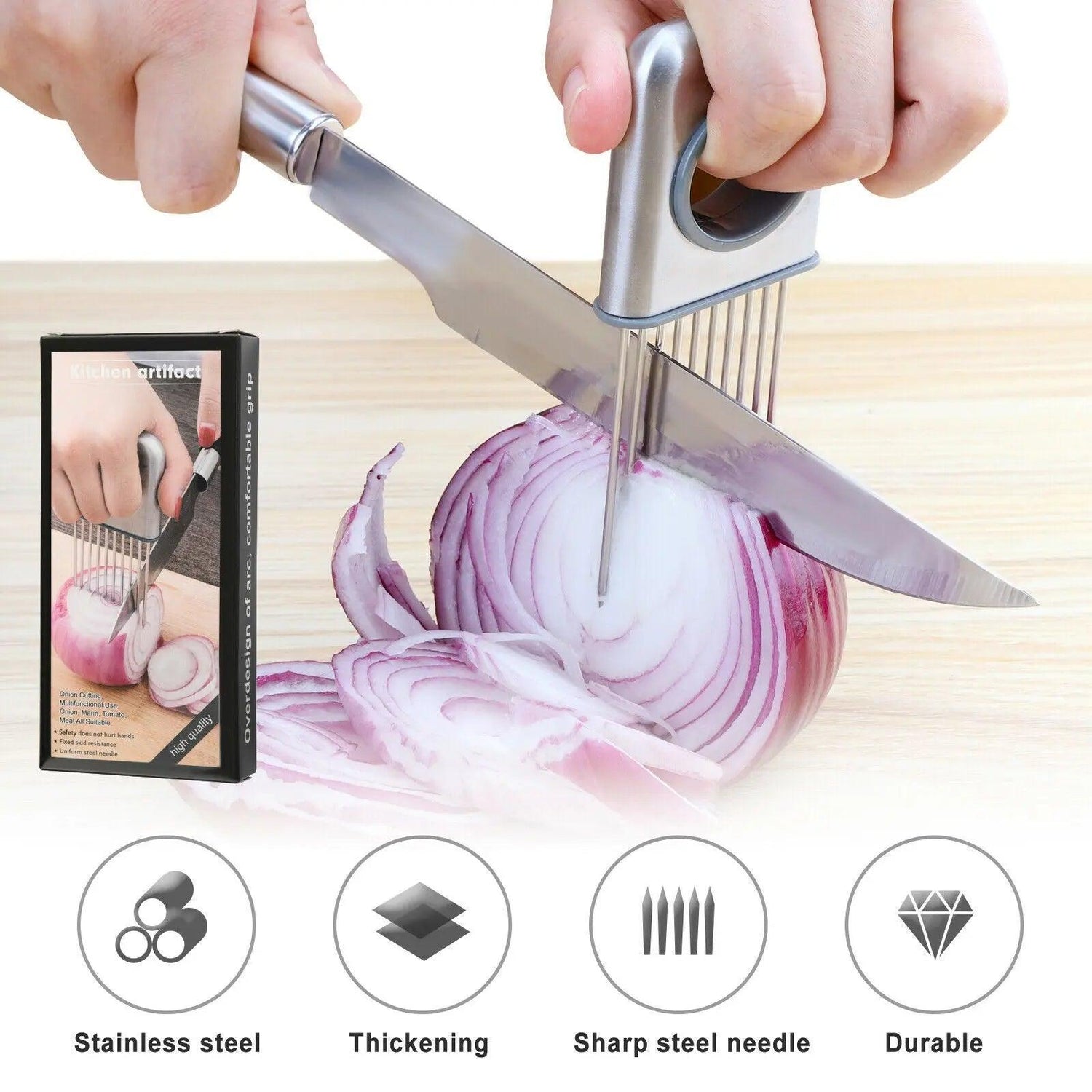 versatile kitchen gadget for slicing various vegetables  