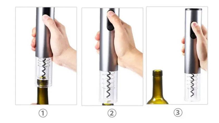 Stylish rechargeable wine opener ideal for home and outdoor use