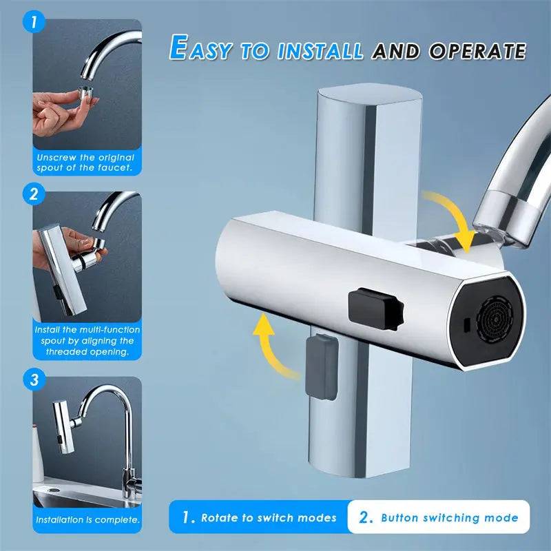 Elegant waterfall kitchen faucet in stylish brushed nickel 