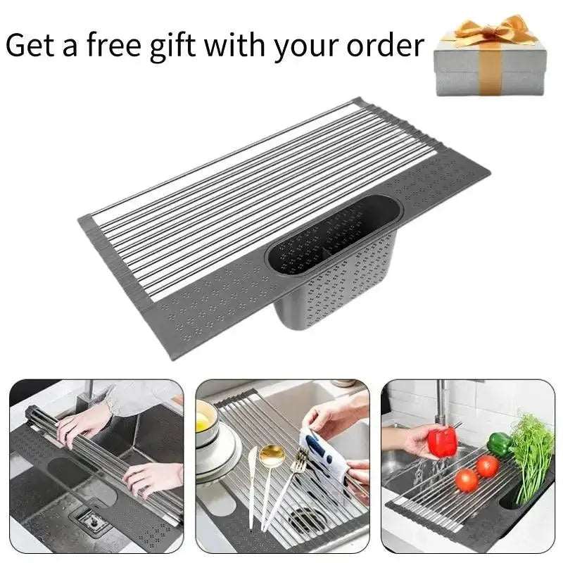 Compact Dish Drying Rack designed for efficient kitchen counter organization