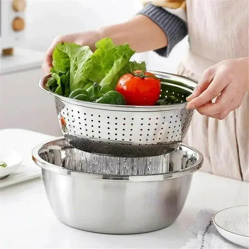 Multifunctional vegetable cutter set with stainless steel blades for efficient food preparation  