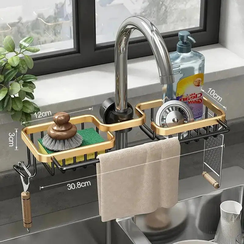 Kitchen Cleaning Organizer in use during dishwashing for convenience  