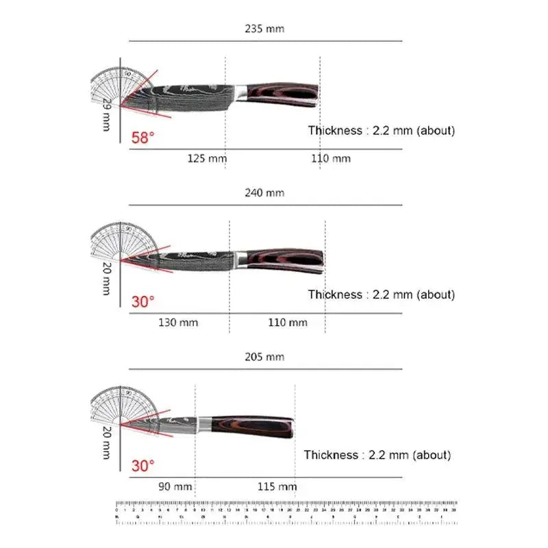 Stainless Steel Kitchen Knife Set