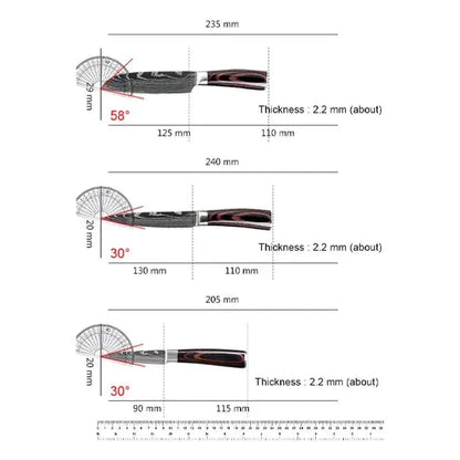 Sharp Damascus knife designed for cooking enthusiasts  