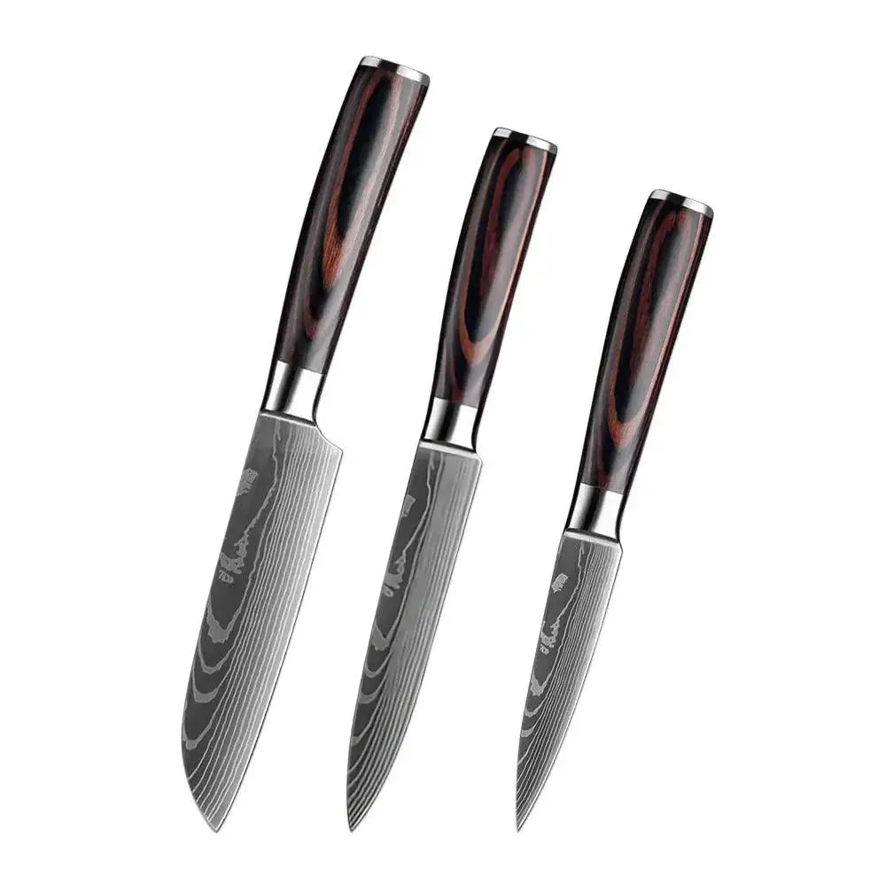 Kitchen knife gift set showcasing premium knife materials for durability